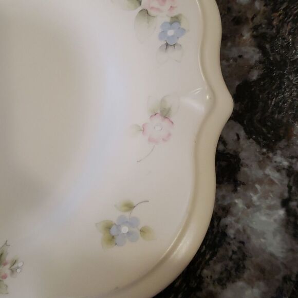 Lovely Vintage Pfaltzgraff Pearlesque Serving Tray "Welcome To Our Home" - Picture 9 of 10